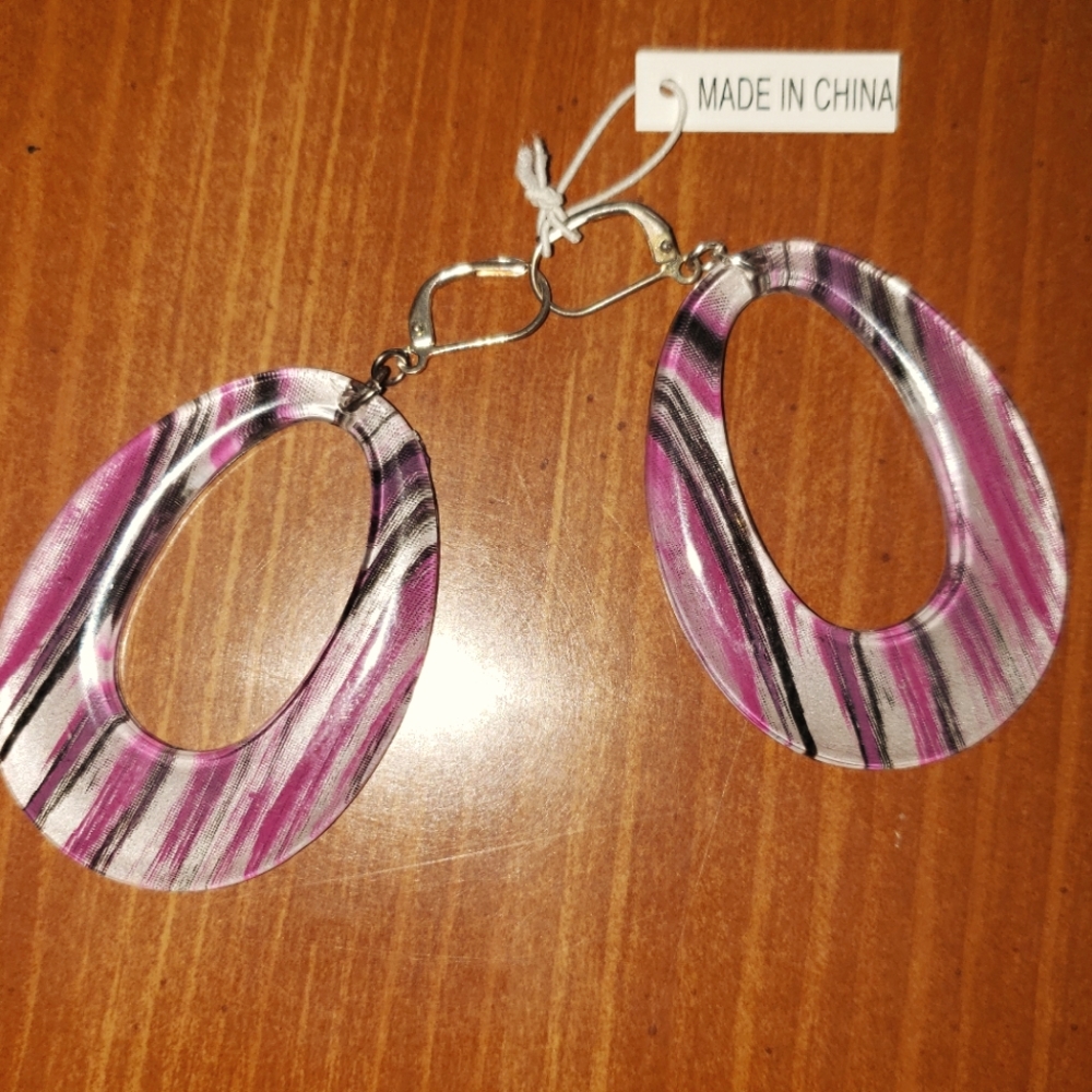 Trendy Oval Resin Earrings